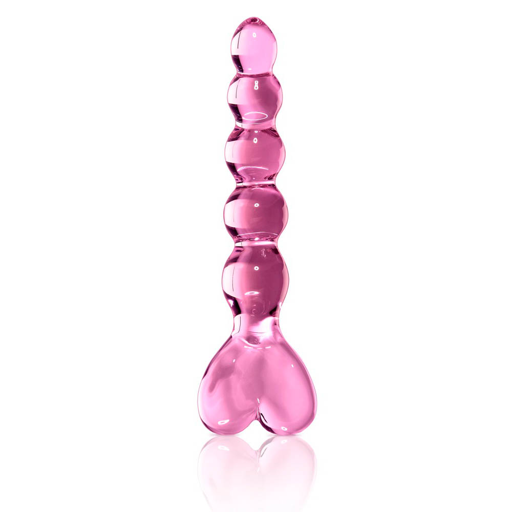 No. 43 Pink Glas Dildo fra Icicles