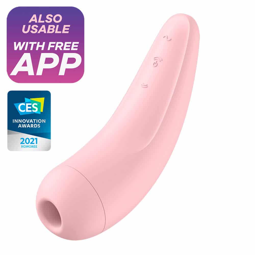 Curvy 2+ Klitoris Stimulator   Lyserød fra Satisfyer