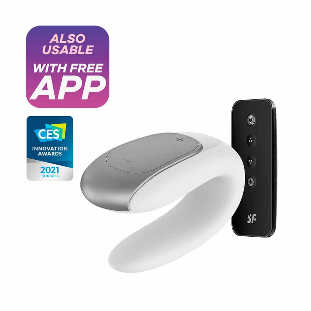 Double Fun App Styret Par Vibrator   Hvid fra Satisfyer