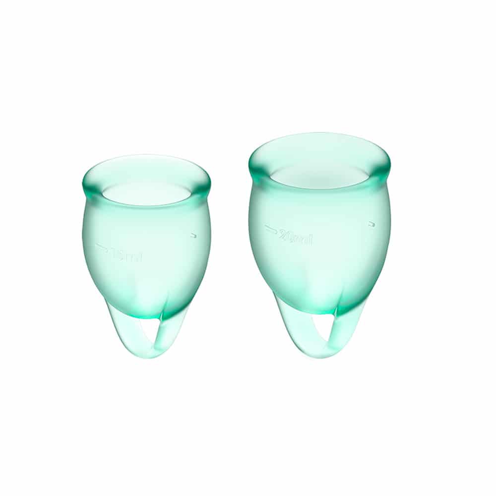 Feel Confident Menstruationskop 2 Pak   Lysegrøn fra Satisfyer