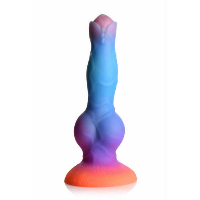 Glow In The Dark Silicone Alien Dildo 22,5cm fra Creature Cocks
