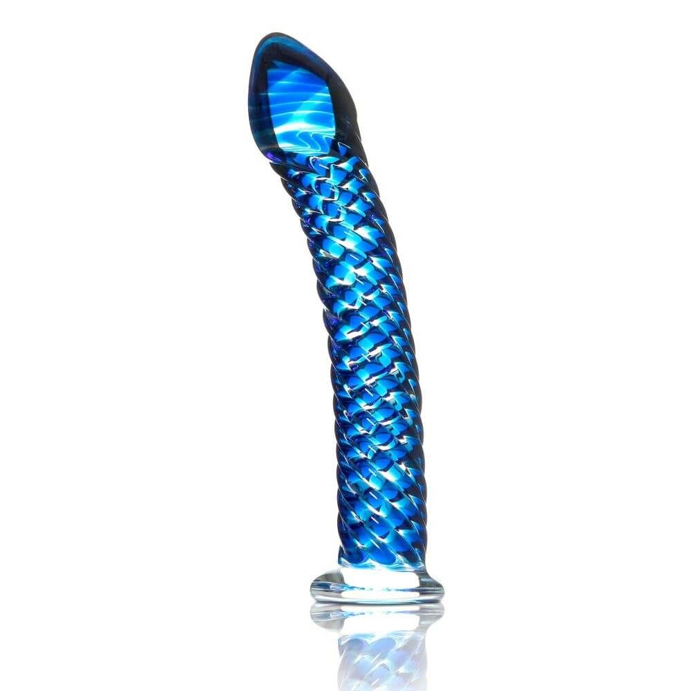 No 29 Blå Glas Dildo fra Icicles